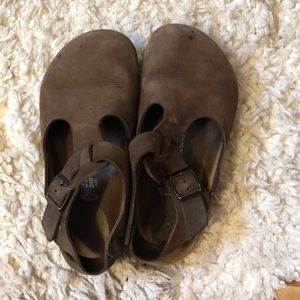 Birkenstock clogs with backstrap